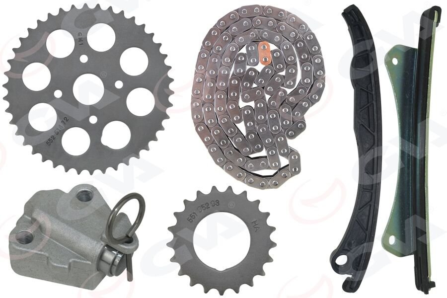 GVA 59C2110 EKSANTRİK ZİNCİR SETİ ASTRA H-CORSA C-D-COMBO-C-D-ASTRA J-MERIVA-ALBEA-DOBLO-EGEA-PUNTO-500- 1.3 JTD--1.3 CDTI (E4-E5-E6) (GERGİ KİTİ)