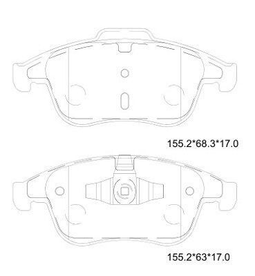 MGA 55750 ÖN FREN BALATASI RENAULT GRAND SCÉNIC III 09>16 LAGUNA III 07>15 MEGANE III 09>15 K:17.1MM Y:68MM