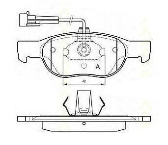 MGA 55545 | Disk Balata Ön (Fiat: Marea 1.6 16V 96-/ Fiat: Brava 1.6 16V 96 -) | 1 Adet