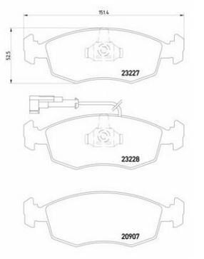 MGA 55576 Fren Balatası Ön Wva 20907 Doblo 1.2 1.6 1.9d Jtd 00 9947954