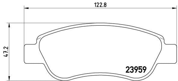MGA 55690 ÖN BALATA P107 06/05=> P108 14=>C1 1.0 1.4HDİ 6.05=> 1.0 1.2VTİ 14=> TOYOTA AYGO 1.0 1.4 HDİ 7.05=>