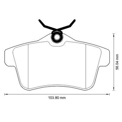 MGA 55629  ARKA FREN BALATASI PEUGEOT P3008 09>16 P5008 09>17 P508 10>18 P308 GTI-RZC 10>14 CITROEN C4 09>16 DS