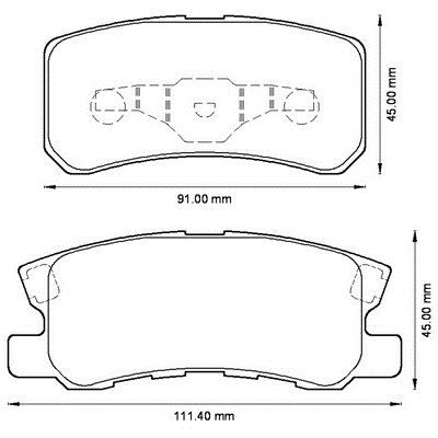 MGA 55299 Balata Fren Arka Mitsubishi Asx 11-12-Outlander 07-Galloper-Pajero 00-4007-CHRYSLER Voyager MR510544