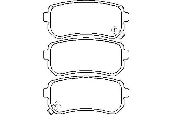 MGA 55386 Fren Balatası Arka Accent Era 07-11 İ30 07- İx35 09- / Ceed 07- Picanto 11- Rio II 05- Sportage 04
